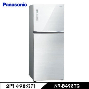 Panasonic 國際 NR-B493TG-W 冰箱 498L 2門 玻璃 變頻 翡翠白