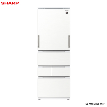 SHARP 夏普 SJ-MW51KT-W 變頻冰箱 504L 五門 左右開任意門 自動除菌離子 典雅白