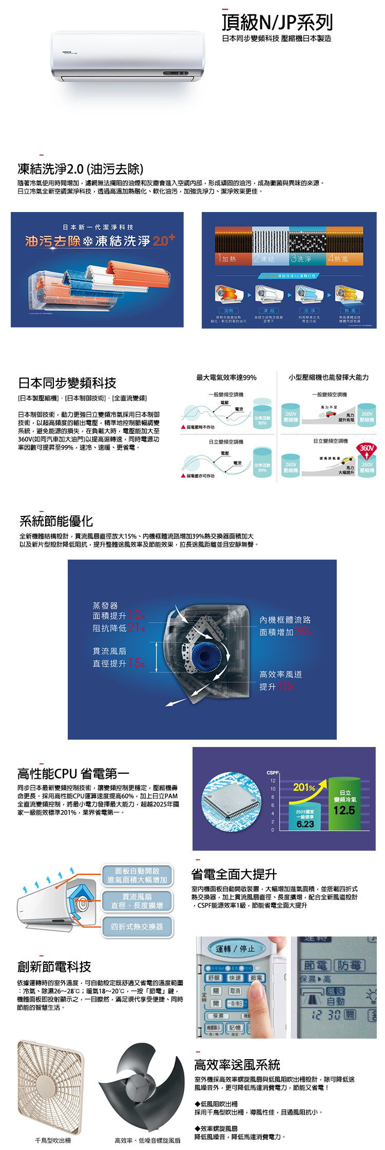 日立 RAC-36NP 6坪適用 日本製 頂級 分離式 變頻 凍結洗淨 冷暖冷氣RAS-36NJP