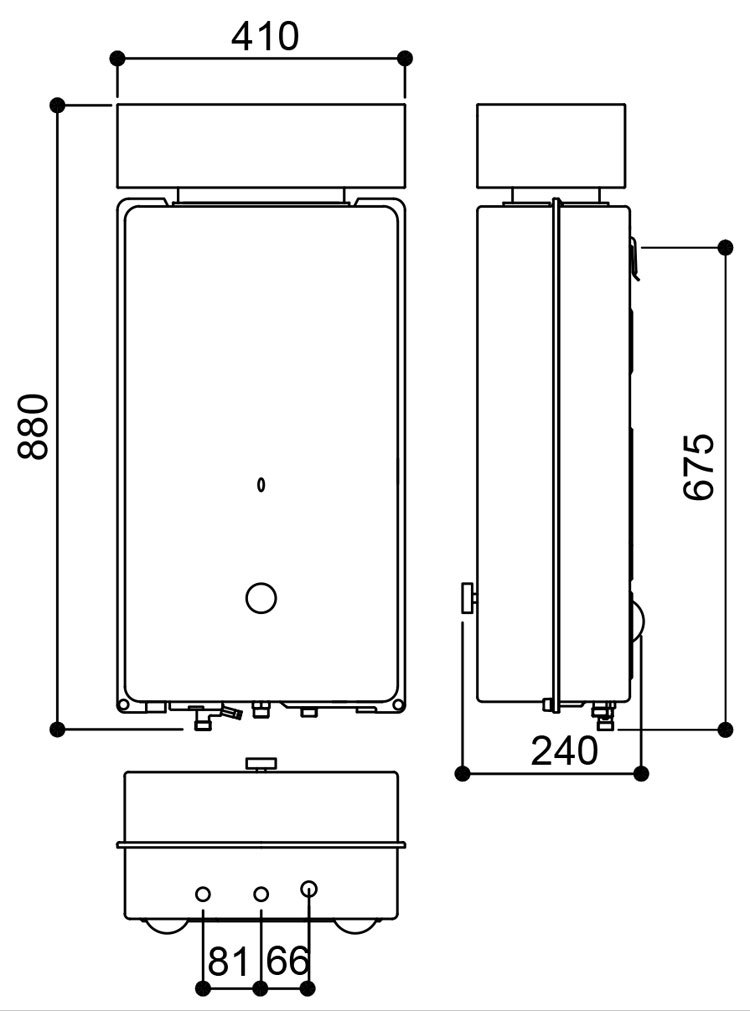 林內 RU-A1023RF 屋外型10L自然排氣熱水器 加強抗風系列 安裝與拆除舊機另計