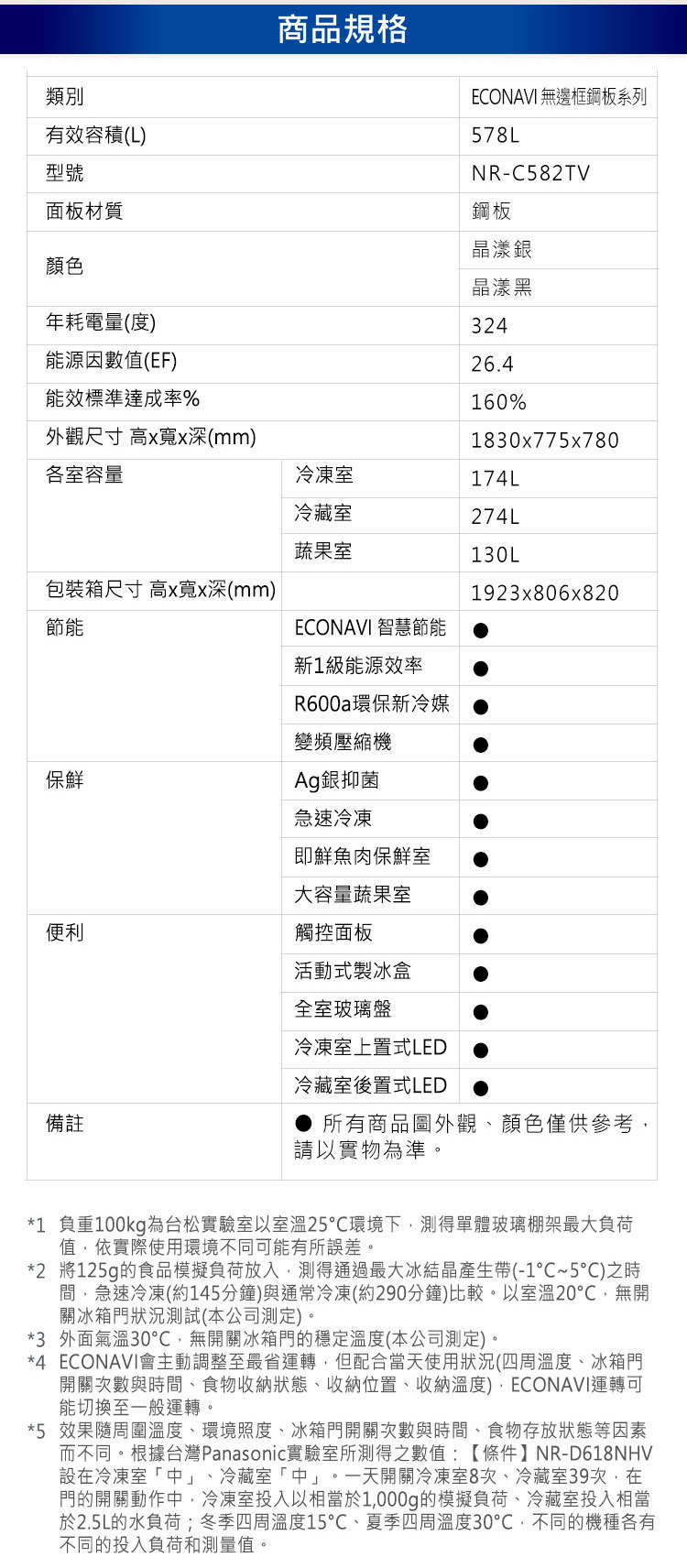 國際 NR-C582TV 冰箱 578L 3門 變頻 大容量蔬果室