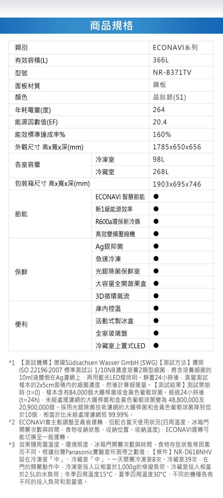 【快速到貨】國際 NR-B371TV 冰箱 366L 雙門 變頻  台南地區當天中午前下單隔天出貨