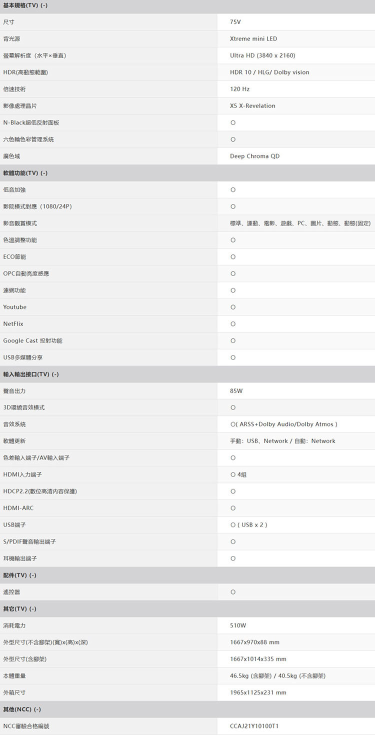 夏普 4T-C75FV1X 75吋 4K智慧聯網顯示器 AndroidTV MiniLED貨到無安裝